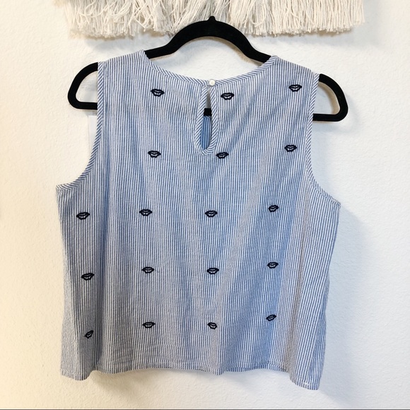 Blue and White Striped Tank Top Size L from MANGO - Picture 2 of 6